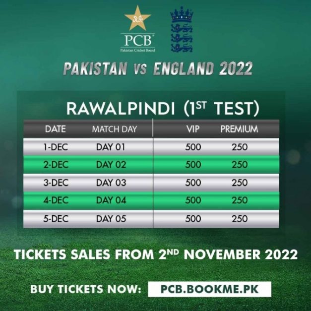 Pakistan vs. England 2022 Schedule, Venue, Tickets & More